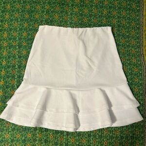 Elegant White Ruffle Skirt